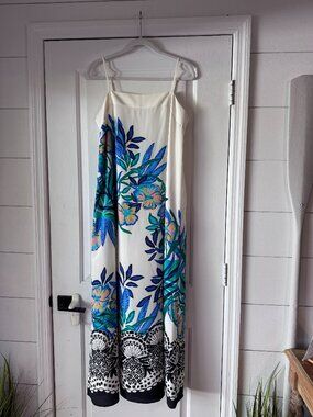 EUC Lilly Pulitzer Rosabella Silk Maxi Slip Dress Size 8